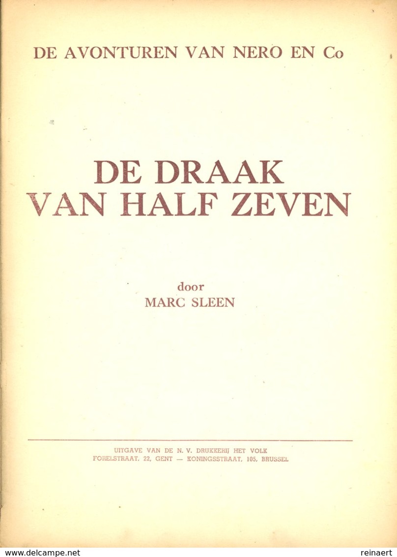Nero 31b - De Draak Van Halfzeven (1ste Druk) 1960 - Nero