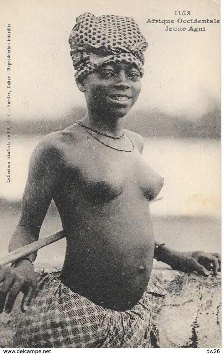 Afrique Occidentale - Jeune Femme Agni - Collection Fortier A.O.F. Carte N° 1153 Non Circulée - Africa