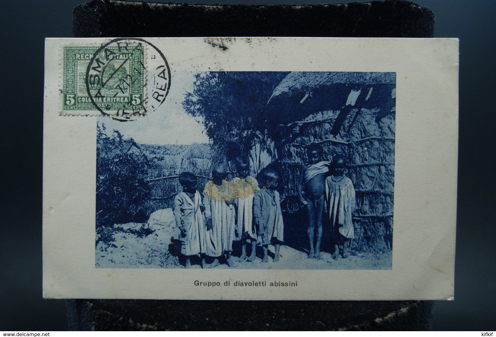 Lot 3 CPA Afrique Erythrée Colonia Eritréa Gruppo Di Diavoletti Enfants Nus Abissini Barentu Panorama Paesaggio Abissino - Eritrea