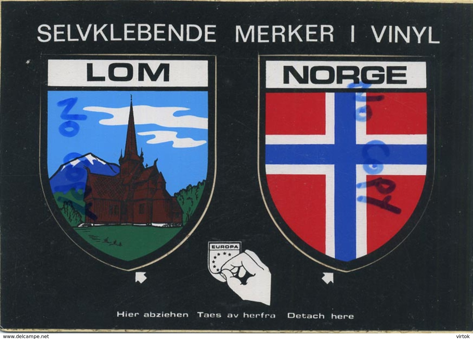 NORGE -  LOM    ( Card  Stickers  15 X 10.5  Cm ) - Norvège