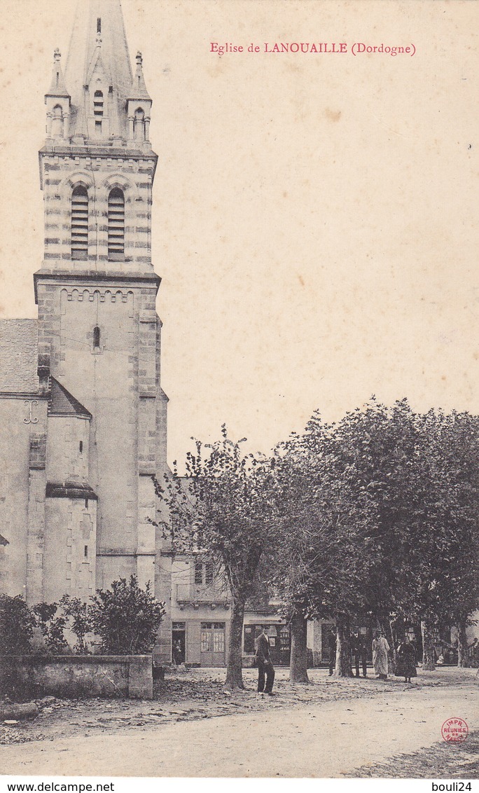 BERG19-  LANOUAILLE    EN  DORDOGNE L'EGLISE   CPA  CIRCULEE - Andere & Zonder Classificatie