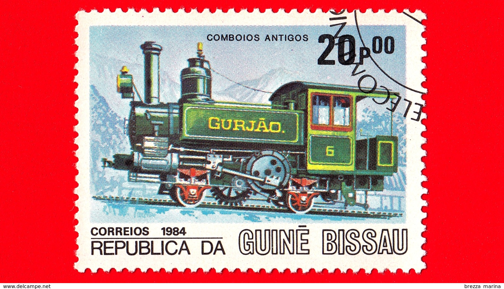 GUINEA BISSAU - 1984 - Treni - Ferrovie - Locomotive - Gurjao No. 6 - 20 - Guinea-Bissau