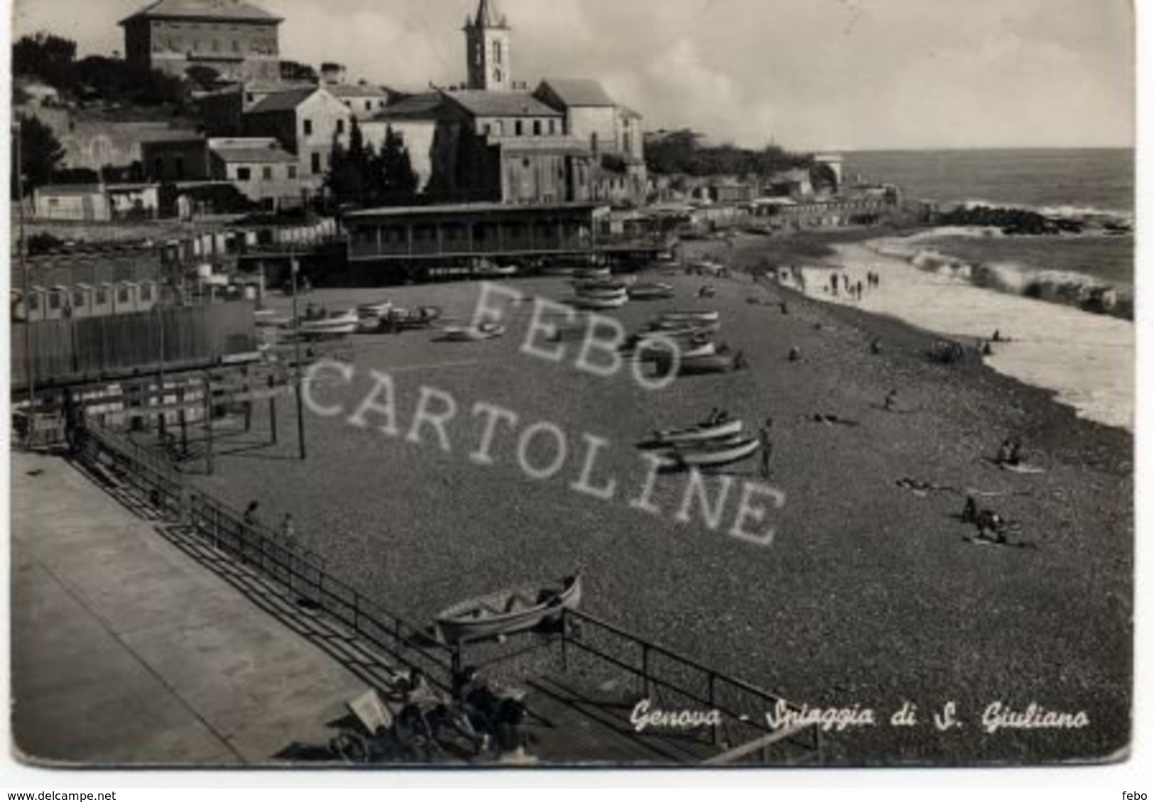 Genova   Spiaggia Di San Giuliano Anni 50 = - Genova (Genoa)