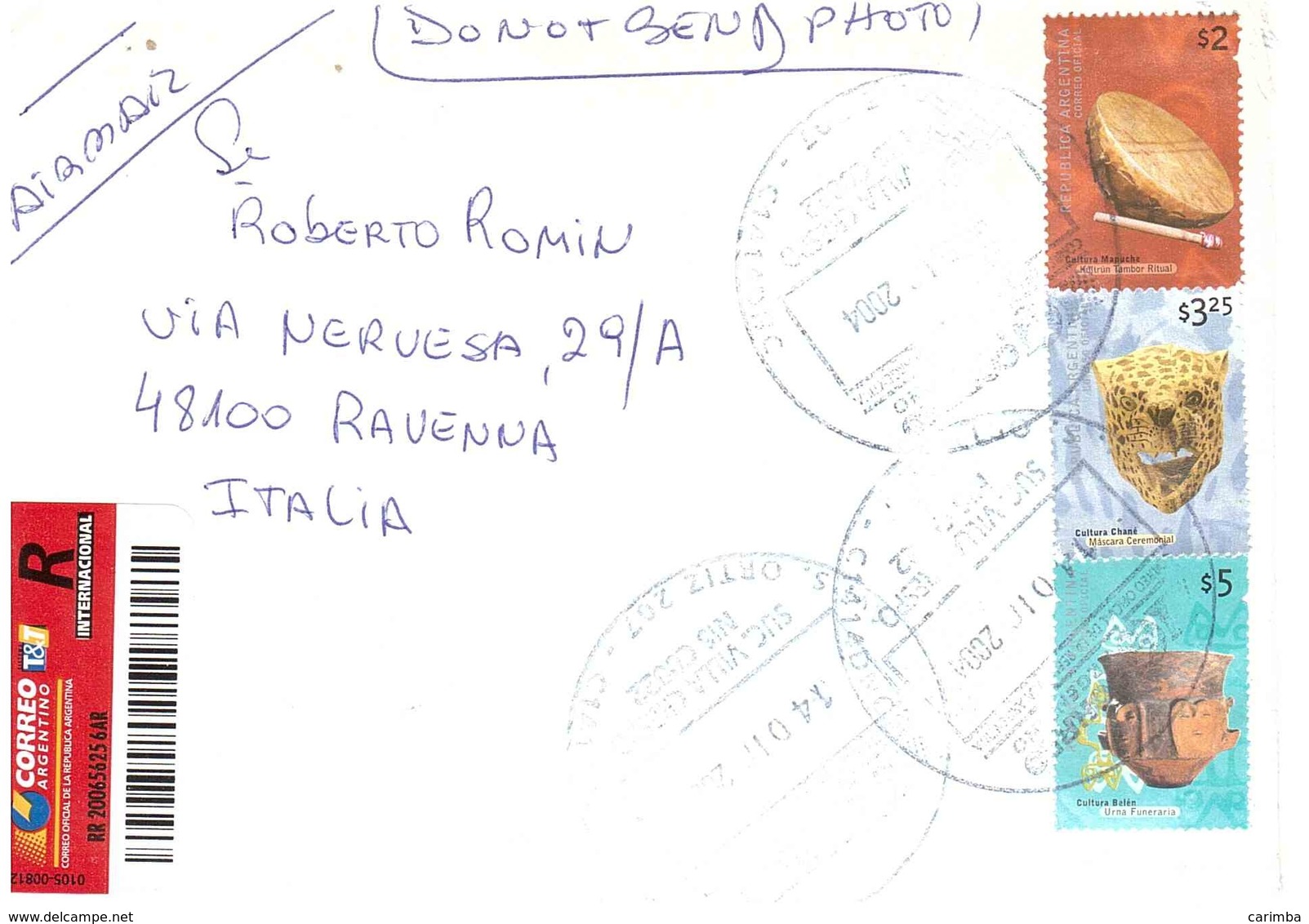 RACCOMANDATA X ITALY - Storia Postale