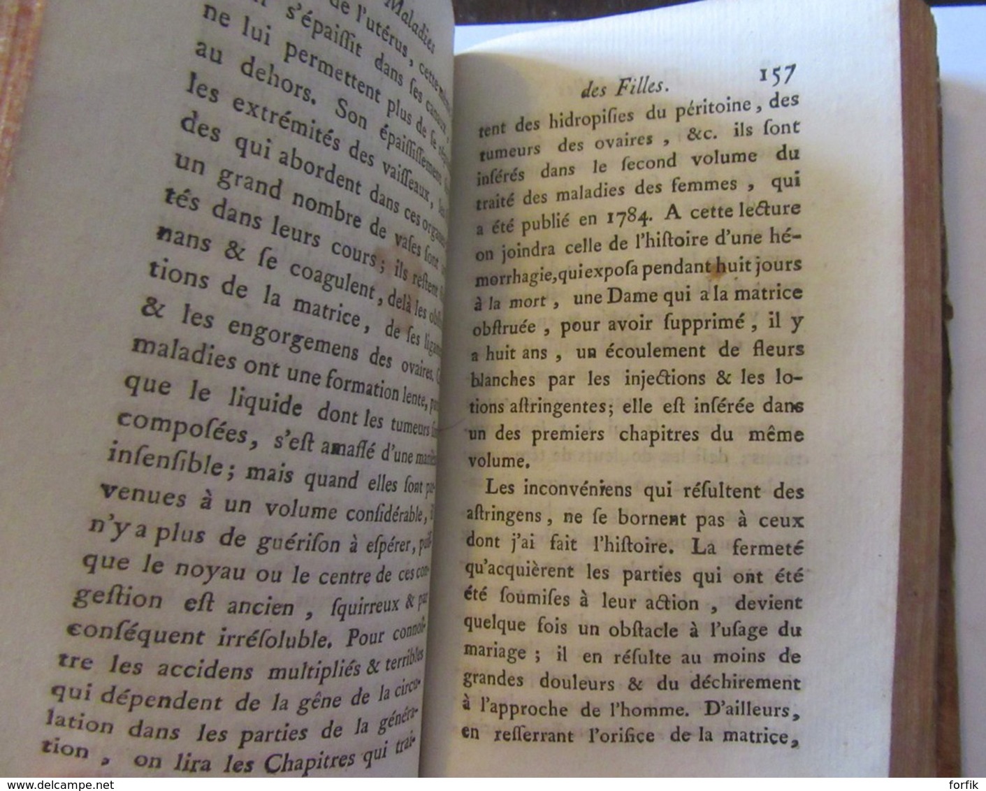 Livre ancien - Des Maladies des Filles Tome second par M. Chambon de Montaux - 1785