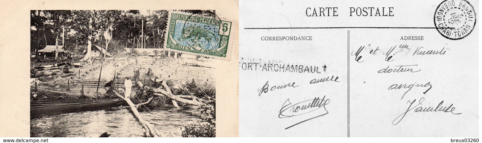 CP- Congo--( Factorerie)-" Fort Archambaut" - Lettres & Documents