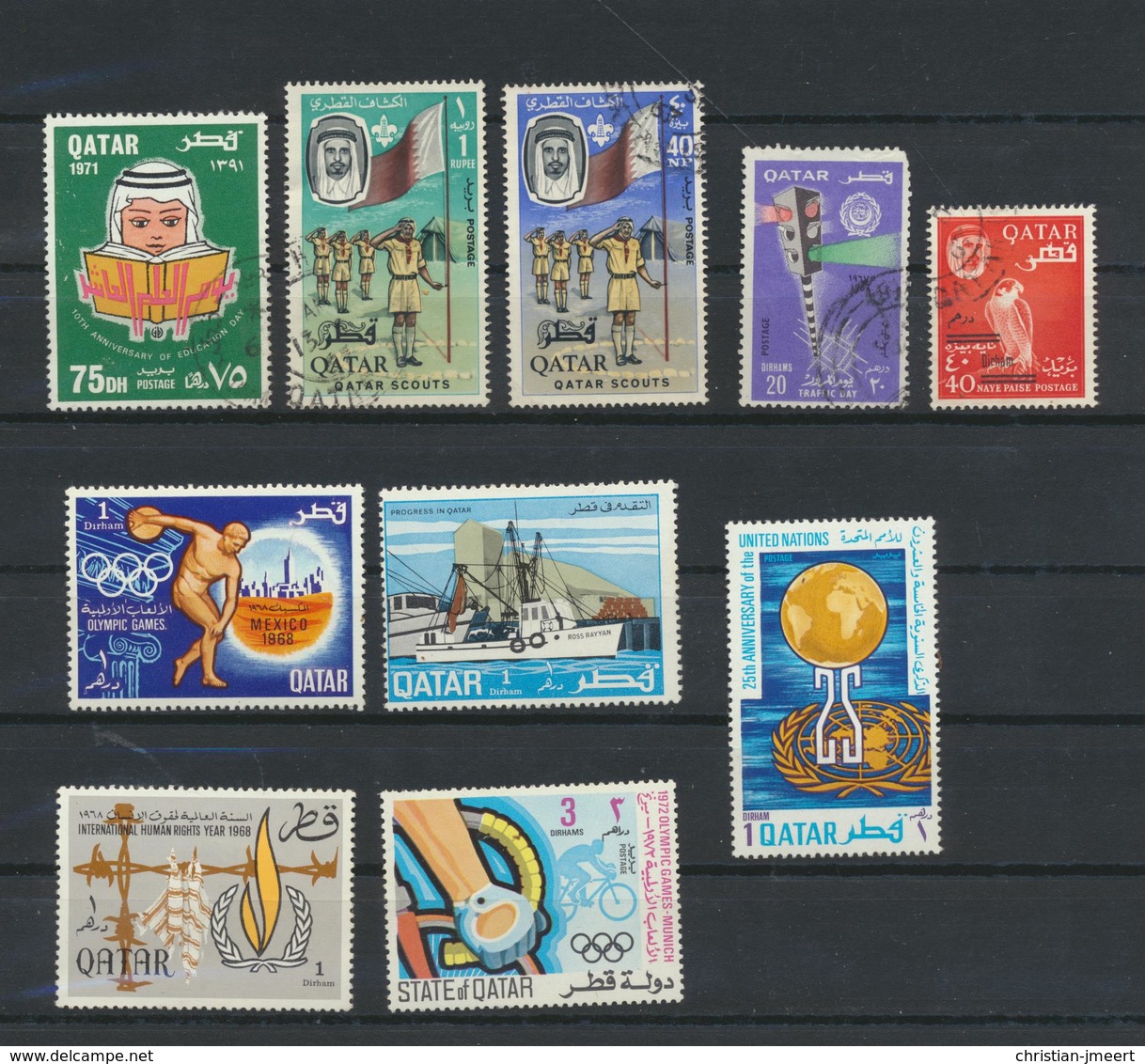 Qatar  10 Stamps  O/MHX/MNHXX MLH X - Qatar