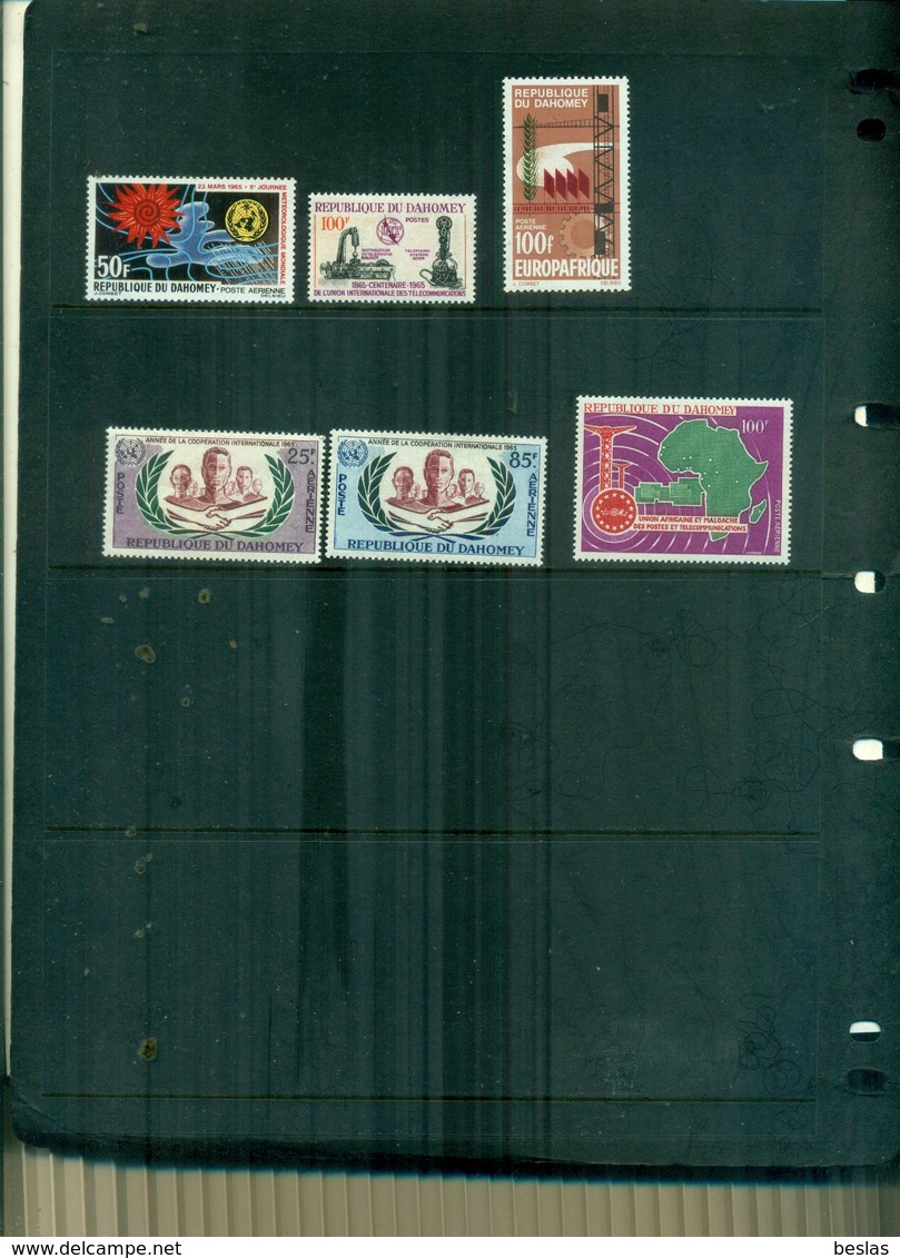 DAHOMEY METEOROLOGIE 65-100 U.I.T.-COOPERATION-EUROPAFRIQUE 66-6 U.A.M.P.T 6 VAL NEUFS A PARTIR DE 0.80 EUROS - Bénin – Dahomey (1960-...)