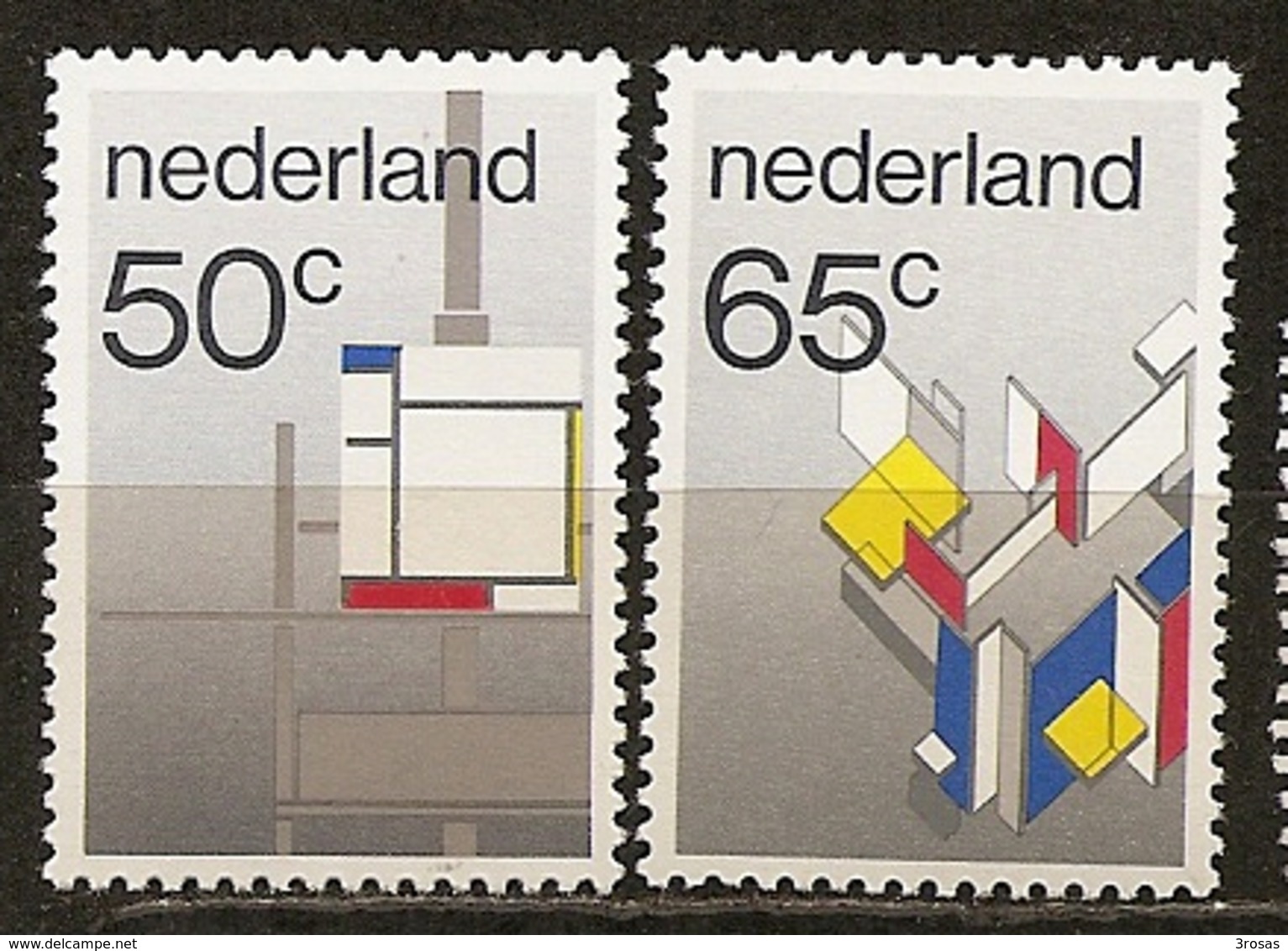 Pays-Bas Netherlands 1983 De Stijl Mondriaan Art Set Complete MNH ** - Nuevos