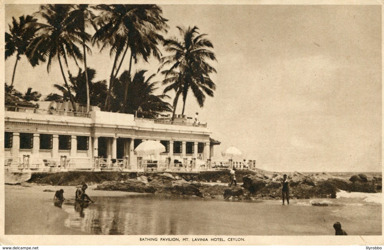 SRI-LANKA (Ceylon) - Bathing Pavilion - Mt Lavina Hotel- Tuck Postcard - Sri Lanka (Ceylon)