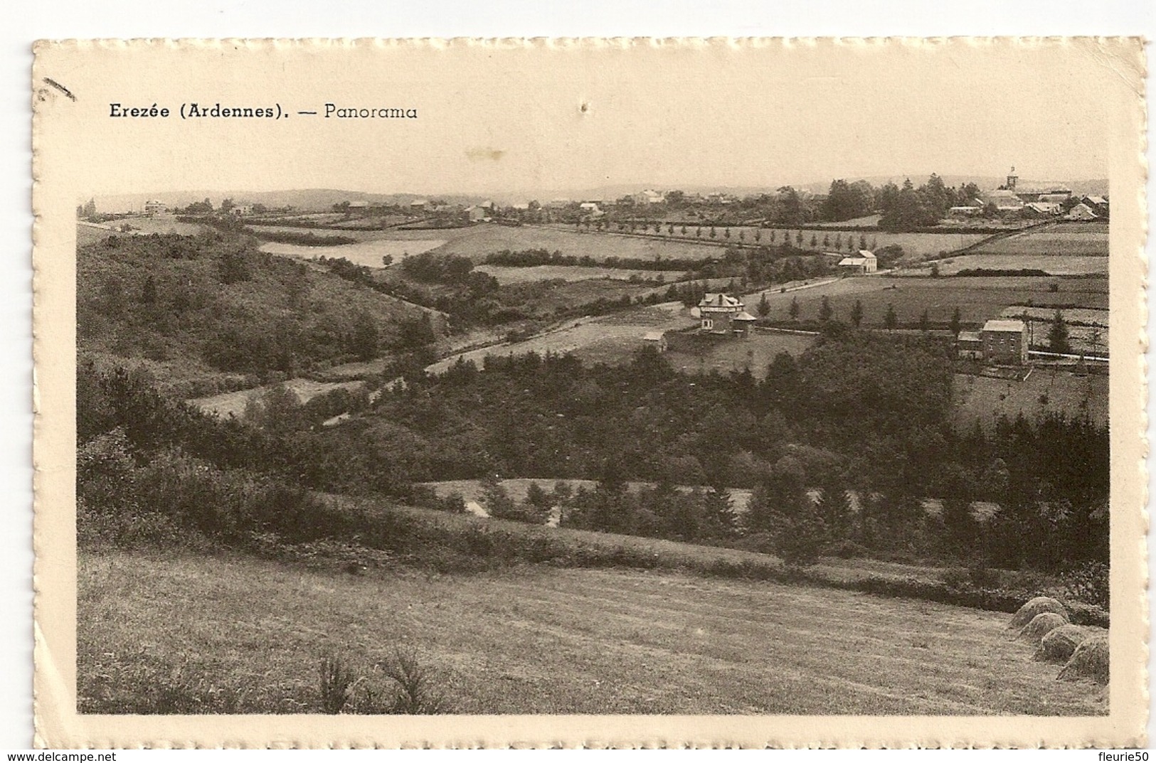 EREZEE (Ardennes). - Panorama. Collect. R. Delvaux. Hôtel De Belle Vue. Erezée (Ardennes). - Erezée