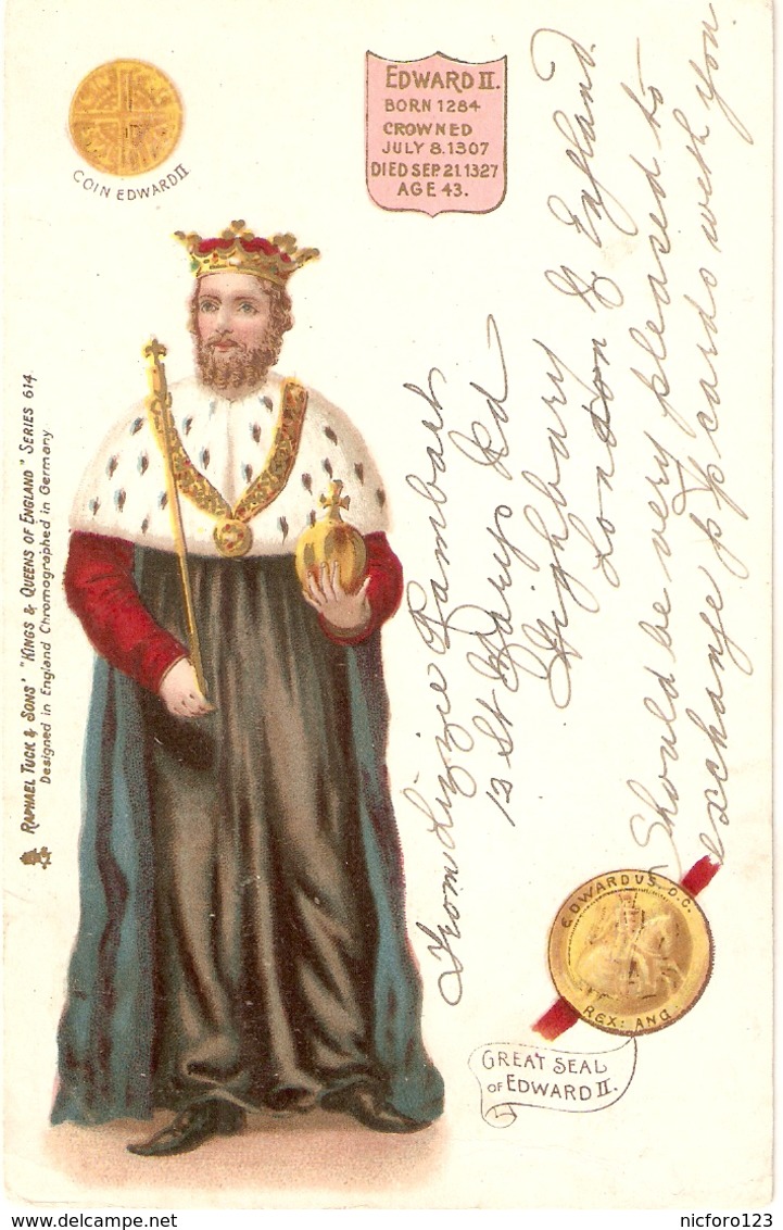 "King Edward II"  Tuck Kings & Queens Of Egand Series PC # 614 - Tuck, Raphael