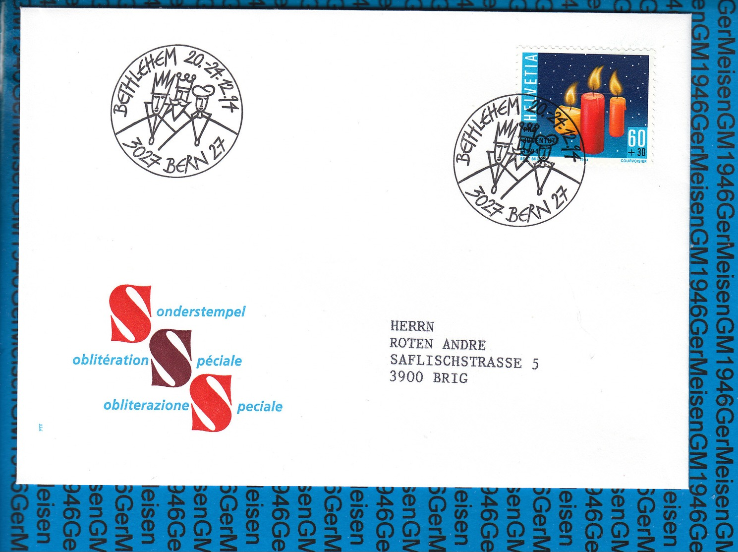 Switserland - Cover 1994 / 3027 Bern Bethlehem - Entiers Postaux