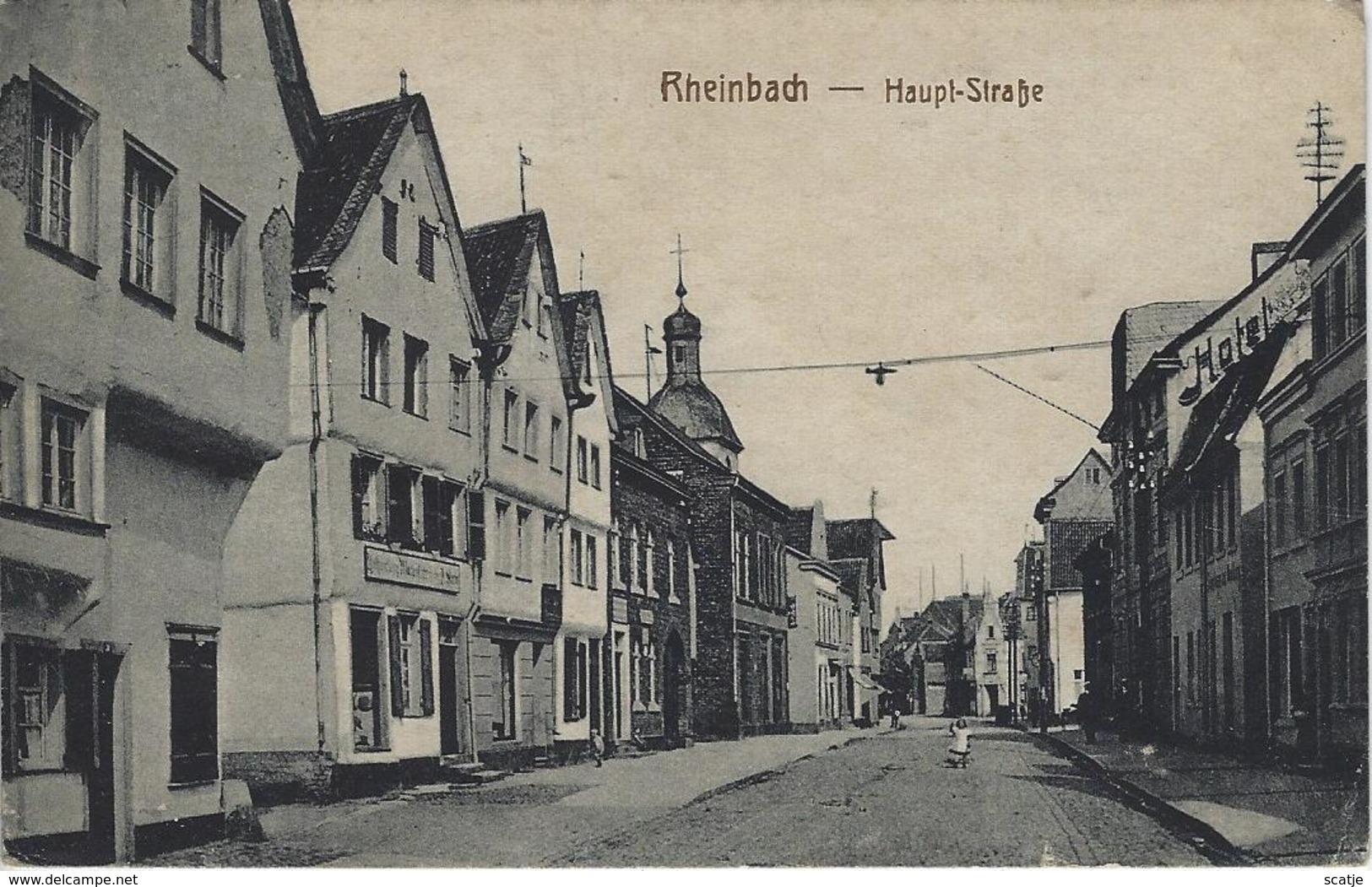 Rheinbach   -   Haupt-Strasse.   -   1910  Naar   Niel - Siegburg
