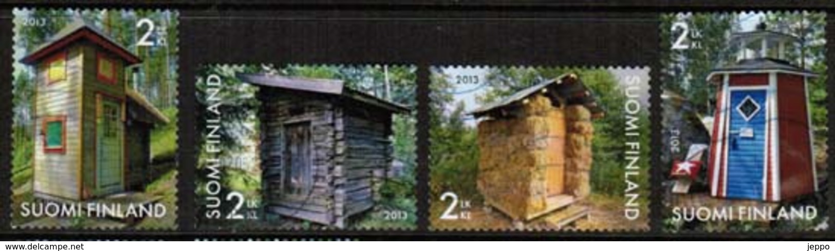2013 Finland, Prettiest Outhouses, Complete Used Set. - Gebraucht
