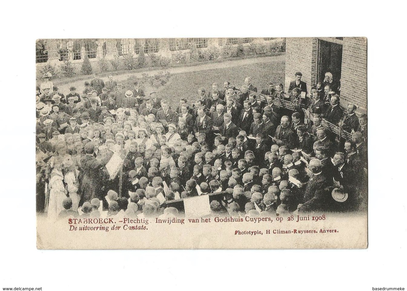 STABROECK. - Plechtig Inwijding Van Het Godshuis Cuypers, Op 28 Juni 1908. De Uitvoering Der Cantate. - Stabroek