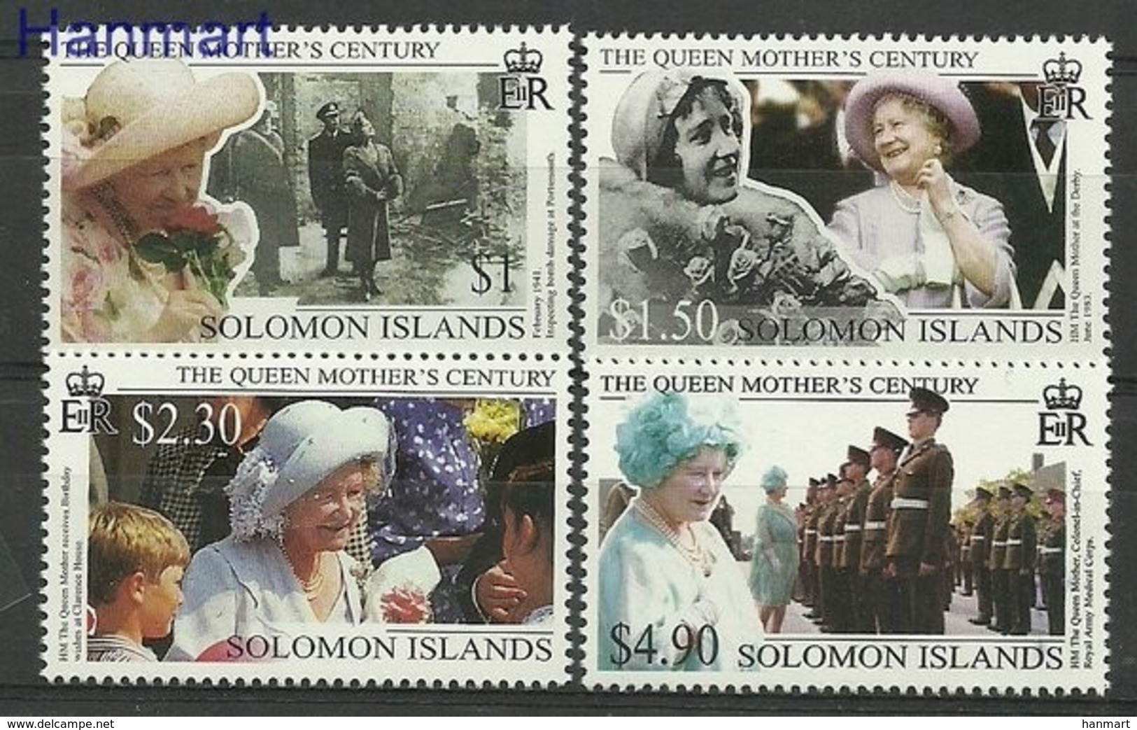 Solomon Islands 1999 Mi 1000-1003 MNH ( ZS7 SLI1000-1003 ) - Familles Royales