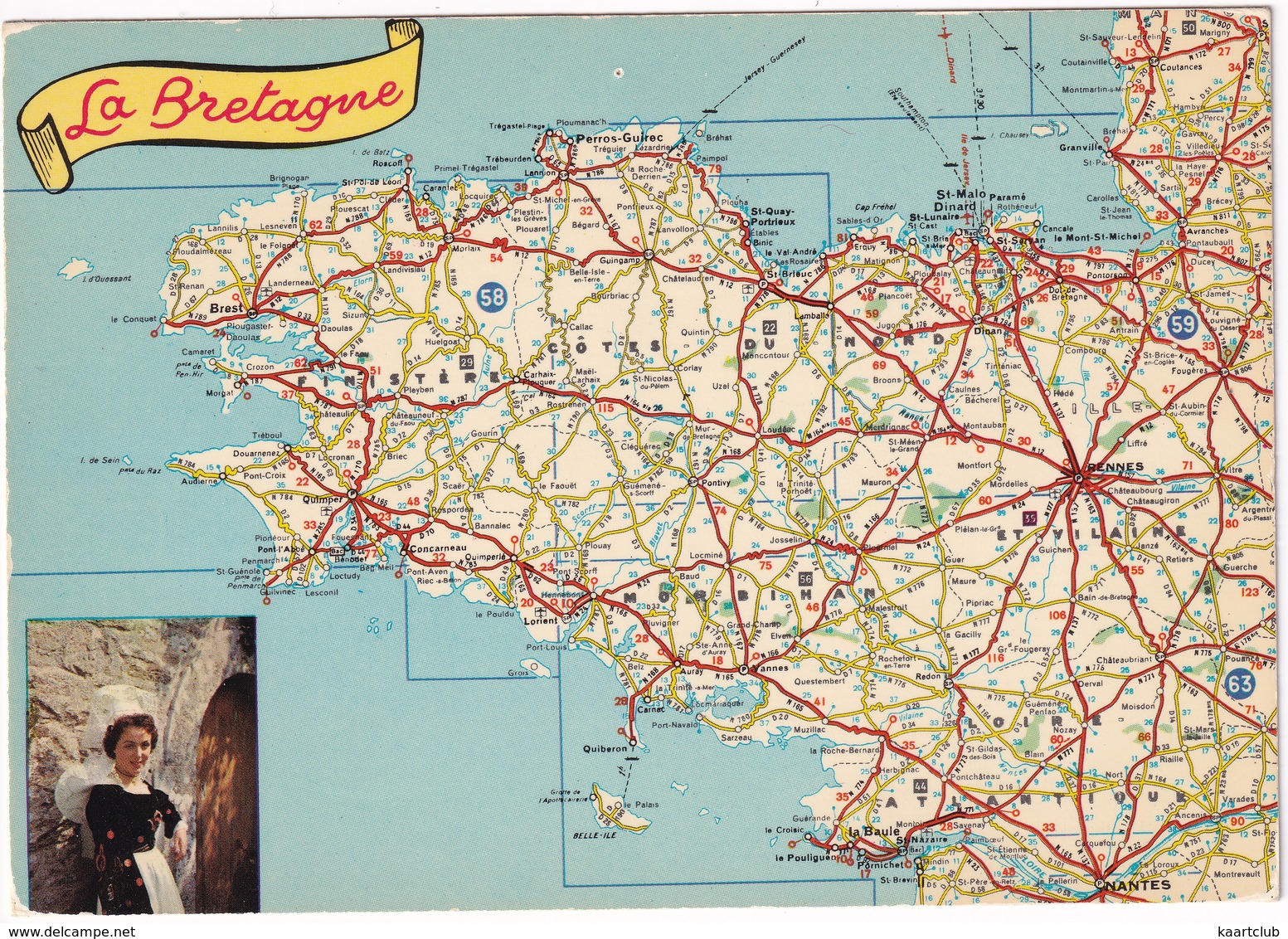 La Bretagne - Les Departements Bretons - D'après Carte Michelin  No. 989 - (France) - Andere & Zonder Classificatie