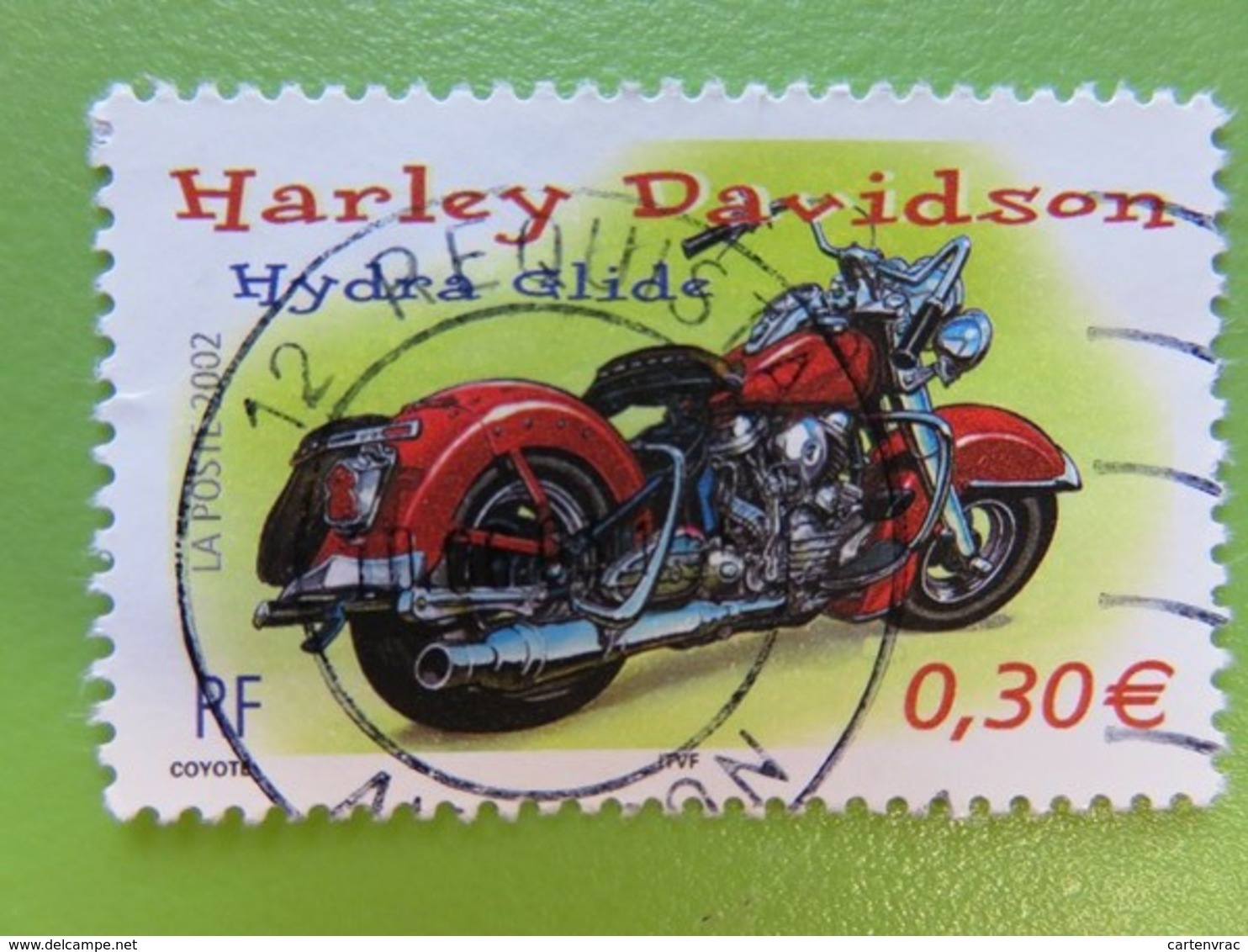 Timbre France YT 3514 - Collection Jeunesse - Cylindrées Et Carénages - Motos - Harley Davidson Hydra Glide - 2002 - Gebraucht