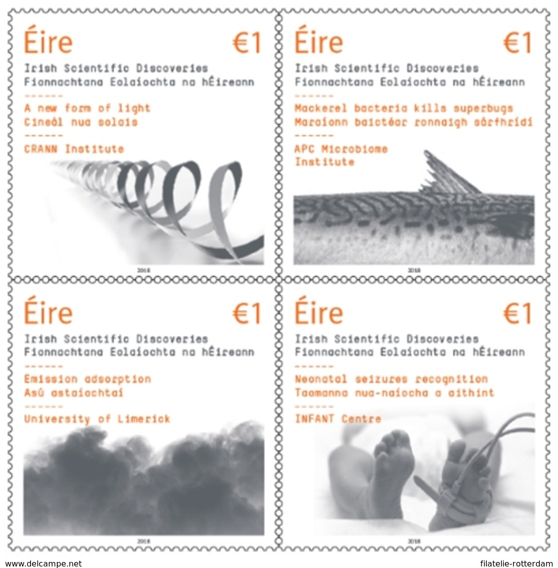 Ierland / Ireland - Postfris/MNH - Complete Set Ierse Wetenschappelijke Ontdekkingen 2018 - Neufs