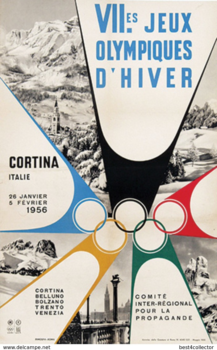 @@@ MAGNET - VII-es Jeux Olympiques D'Hiver Cortina - Publicitaires