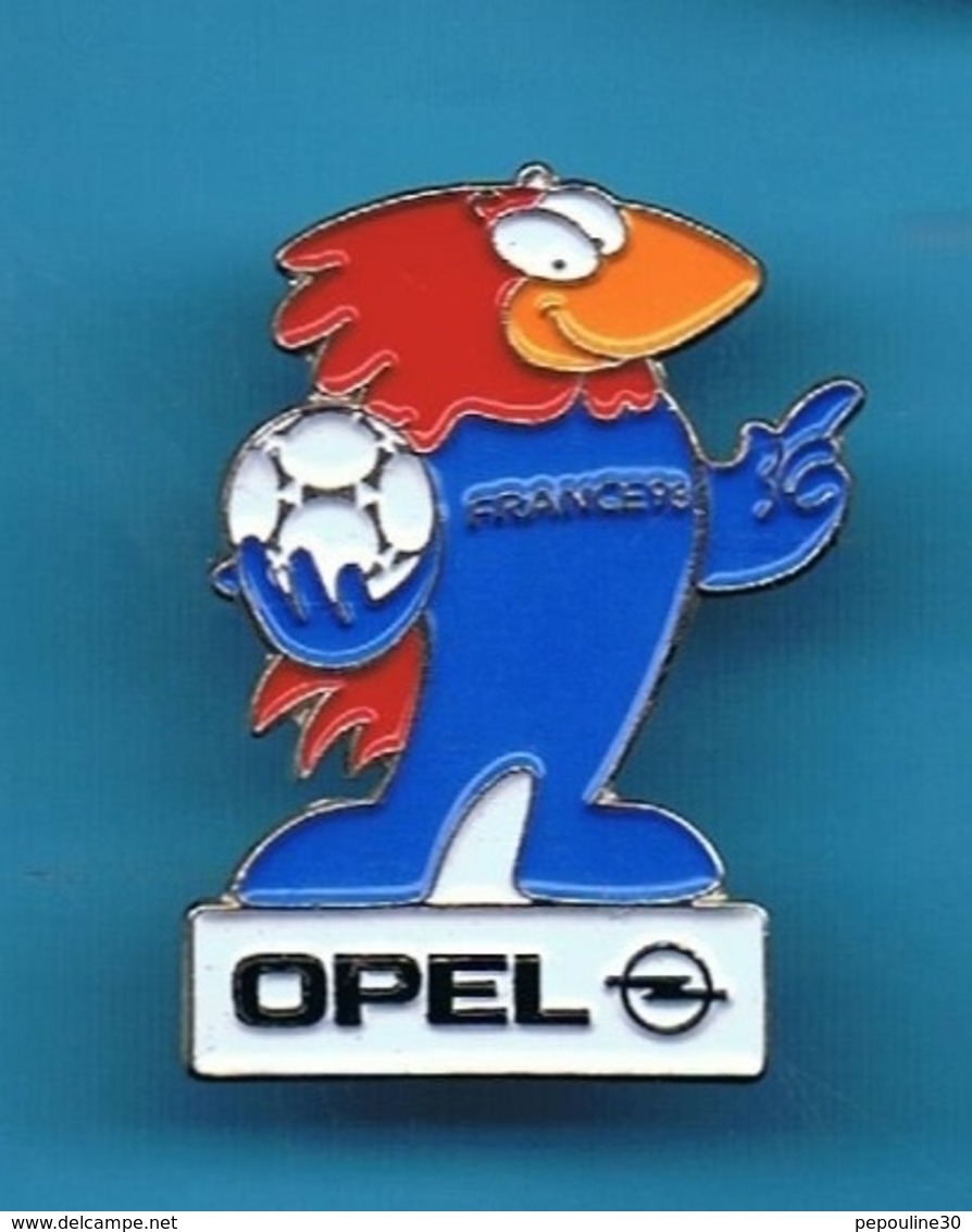 1 PIN'S //    ** FOOTIX / MASCOTTE DE FRANCE '98 / SPONSOR // OPEL ** . (© 1995 ISL™) - Opel