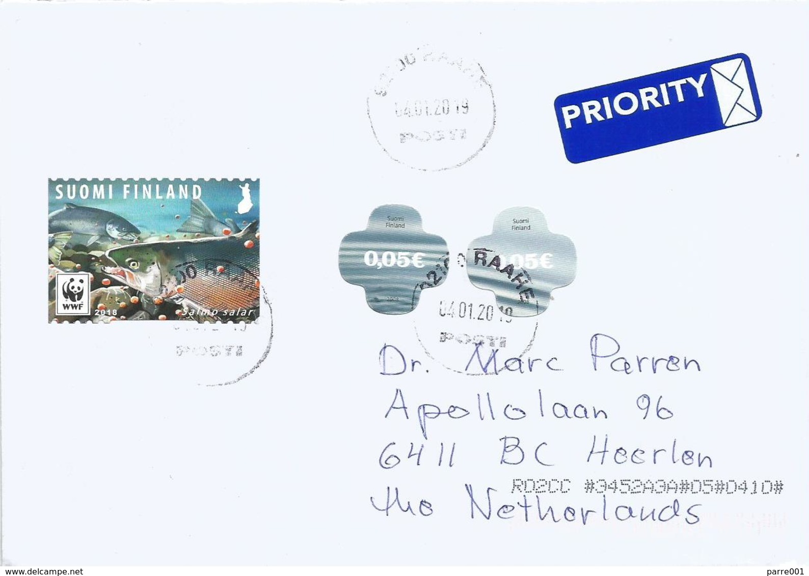 Finland 2019 Raahe WWF Atlantic Salmon Salmo Salar Cover - Lettres & Documents