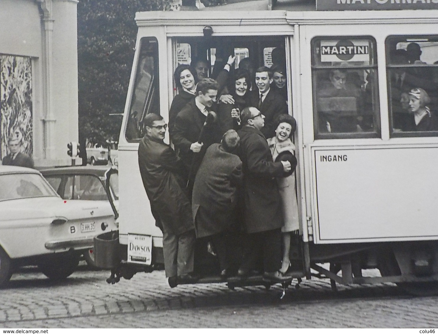 1950 Photo Originale Anvers Antwerpen Tram Bondé Tramway 23,5 X 16 Cm Photo Cinex Berchem - Autres & Non Classés