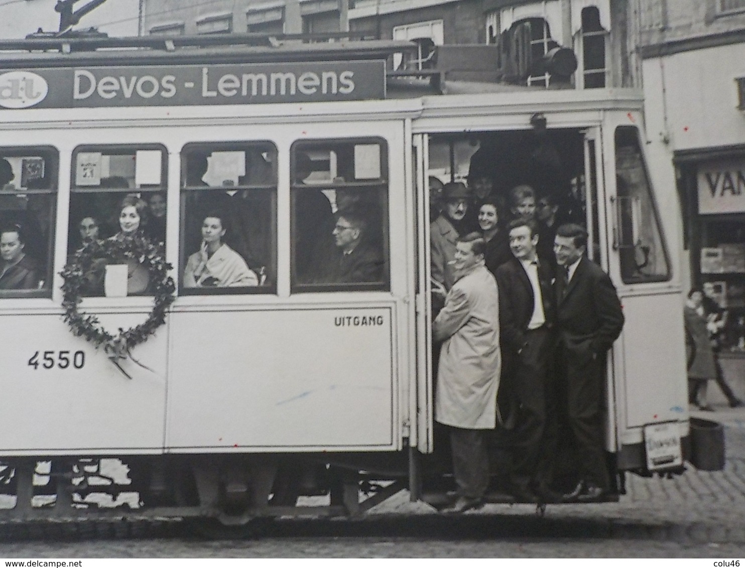 1950 Photo Originale Anvers Antwerpen Tram Bondé Tramway 23,5 X 16 Cm Photo Cinex Berchem - Autres & Non Classés