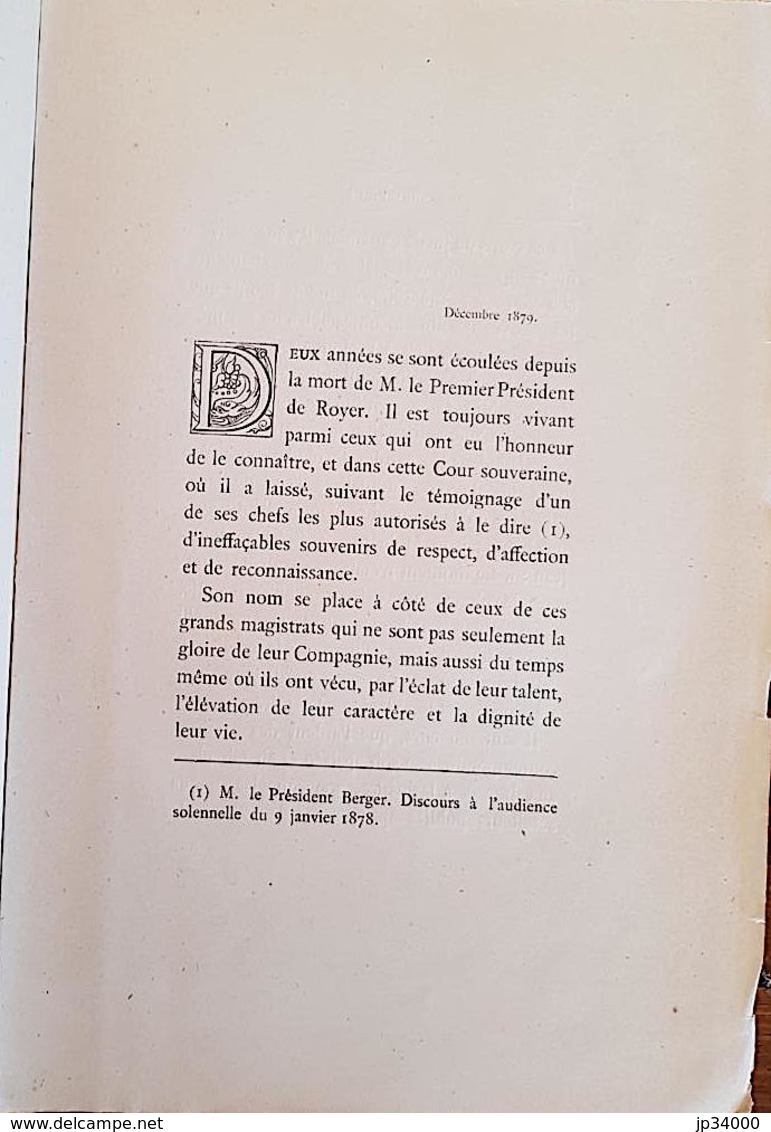 BUSSON-BILLAULT: UN GRAND MAGISTRAT. Souvenirs Contemporains Avec Une Introduction (Frais De Port Inclus) - Languedoc-Roussillon