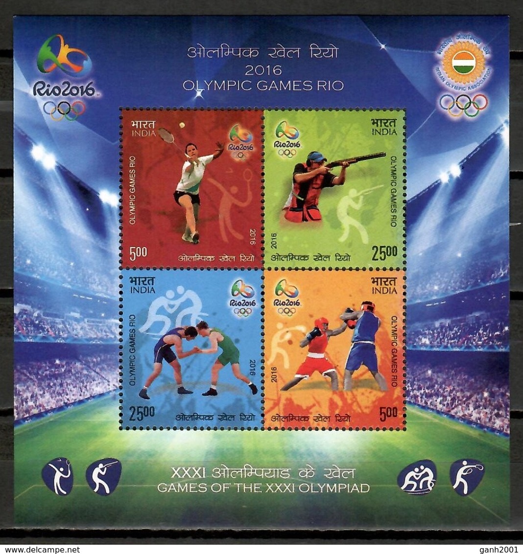 India 2016 / Olympic Games Rio De Janeiro MNH Juegos Olímpicos Olympische Spiele / Cu10821  40 - Verano 2016: Rio De Janeiro