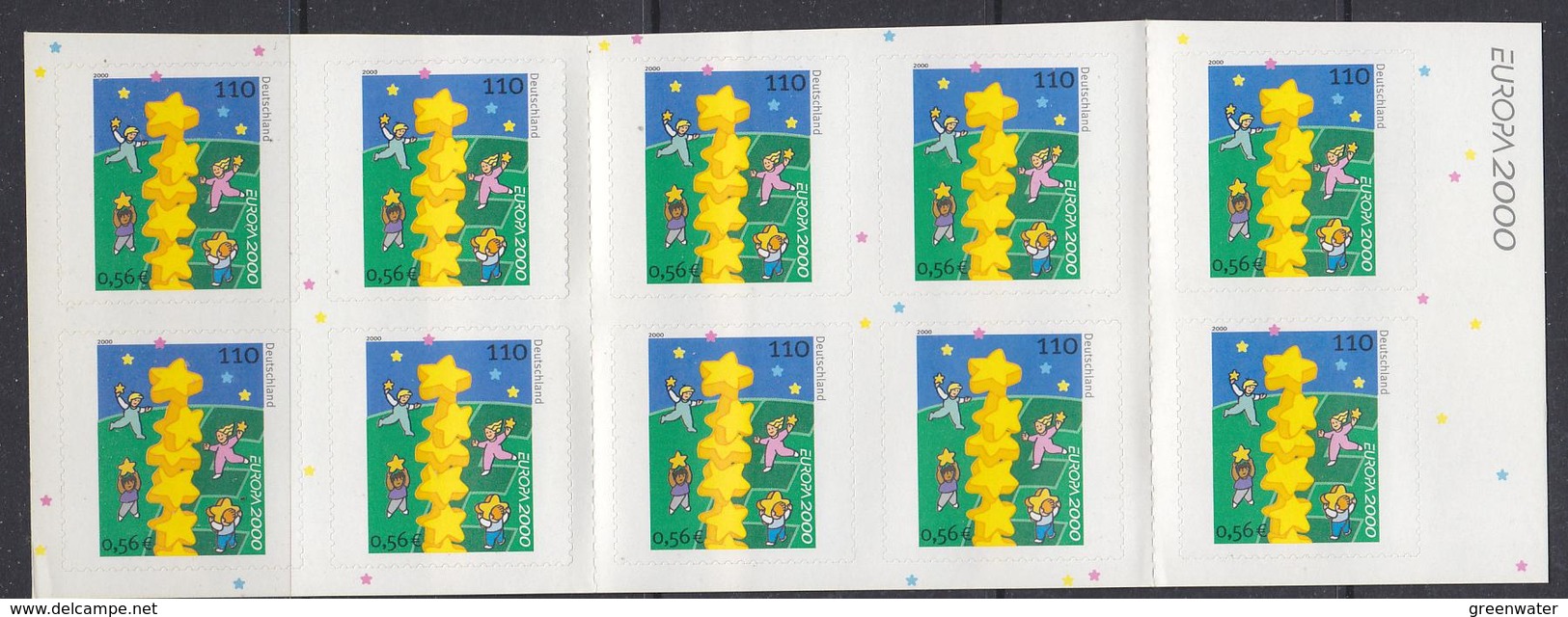 Europa Cept 2000 Germany 1v Booklet (self Adhesive Stamps) ** Mnh (F7661) - 2000