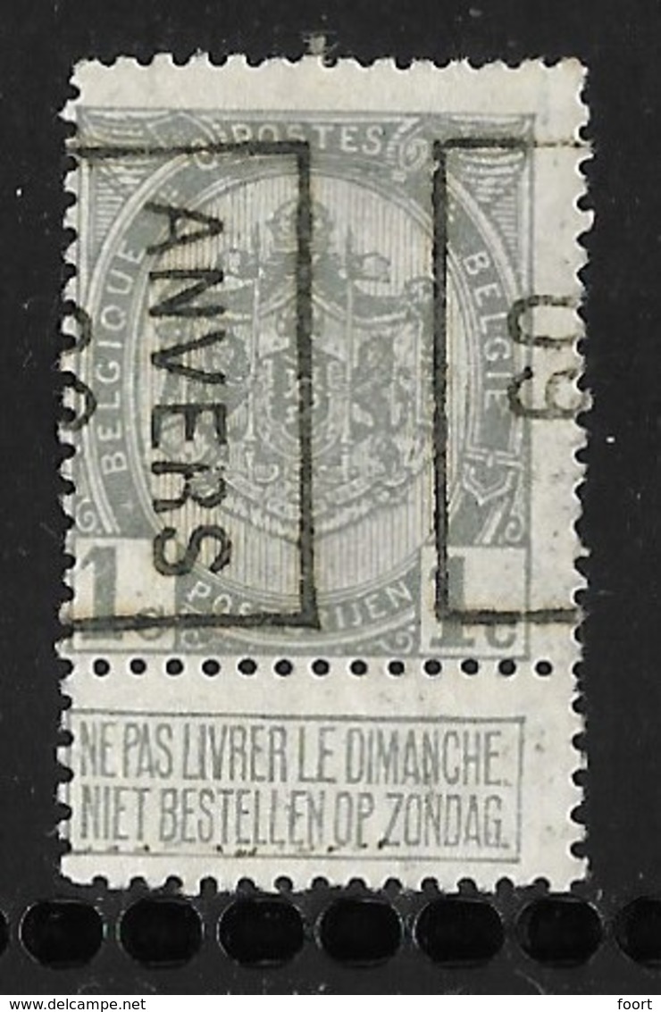 Antwerpen 1909 Nr. 1291B - Roller Precancels 1900-09