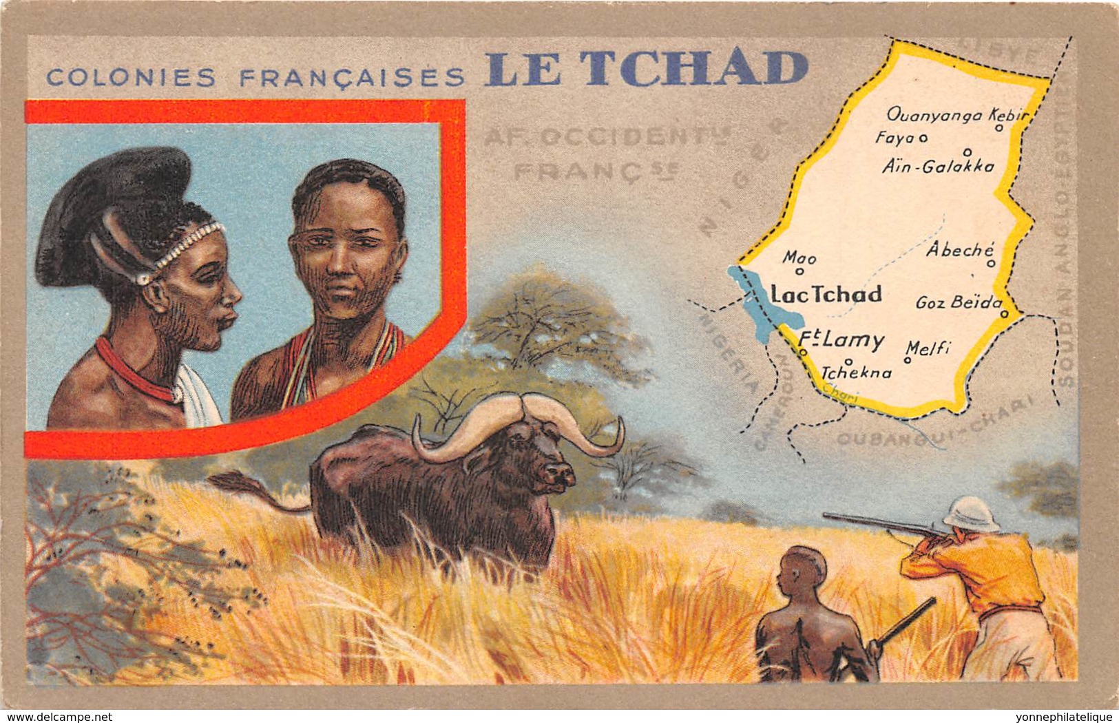 Tchad - Topo / 02 - Carte Illustrée - Tchad