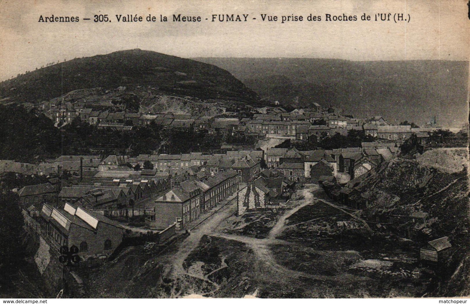 LA VALLEE DE LA MEUSE -08- VUE PRISE DES ROCHES DE L'UF - Fumay