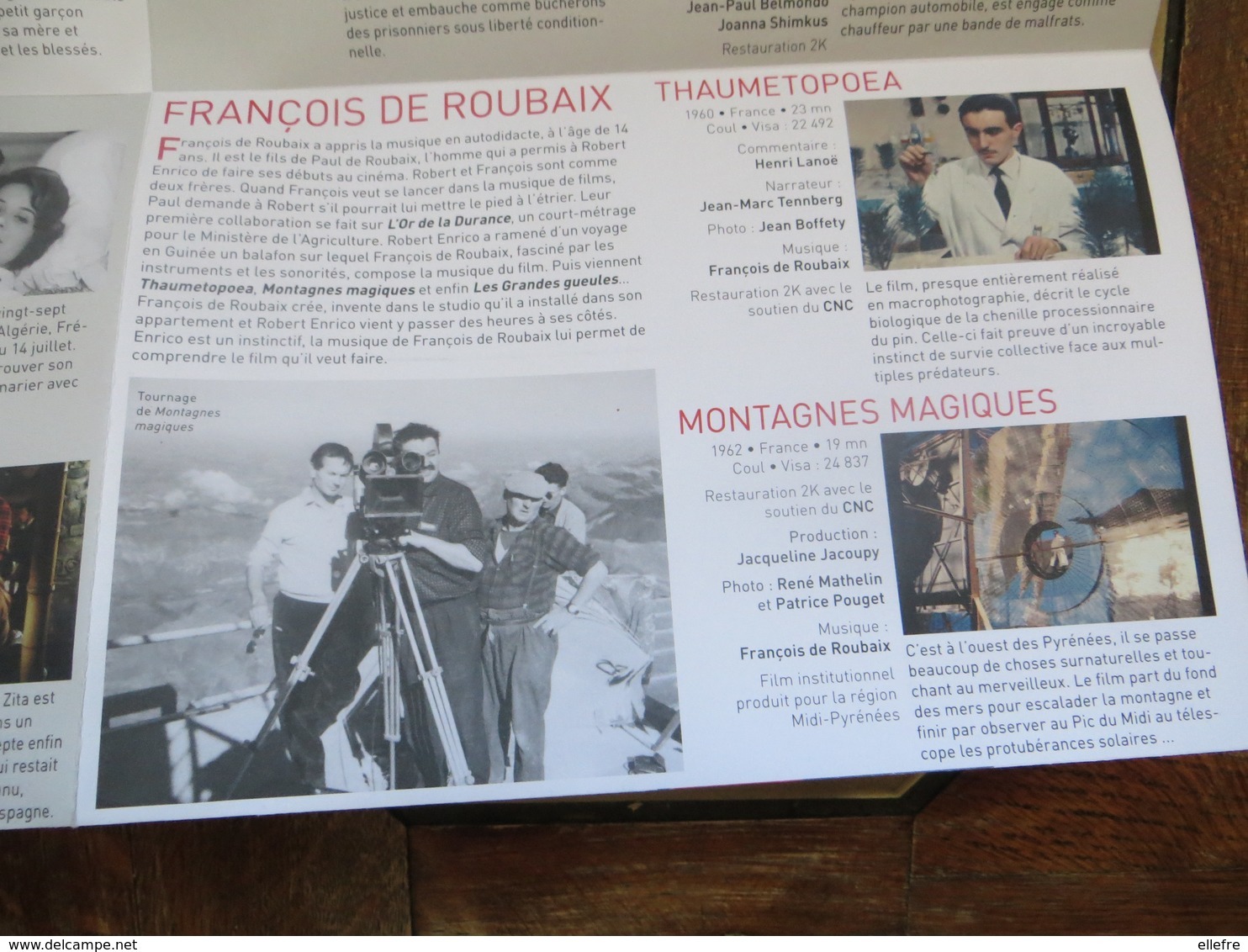 Cinéma Programme Du Festival Robert Enrico Formant Une Affiche Ventura Delon Bourvil Belmondo Avec Textes - Programmes