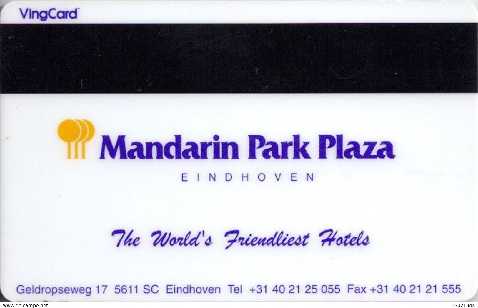 OLANDA   KEY HOTEL Mandarin Park Plaza Eindhoven  - HERTZ - Hotel Keycards