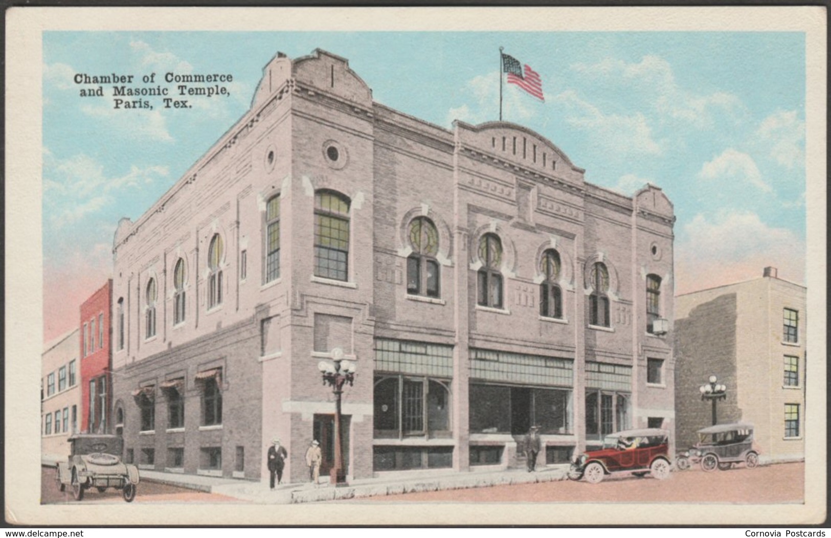 Chamber Of Commerce And Masonic Temple, Paris, Texas, C.1920s - Kropp Postcard - Other & Unclassified
