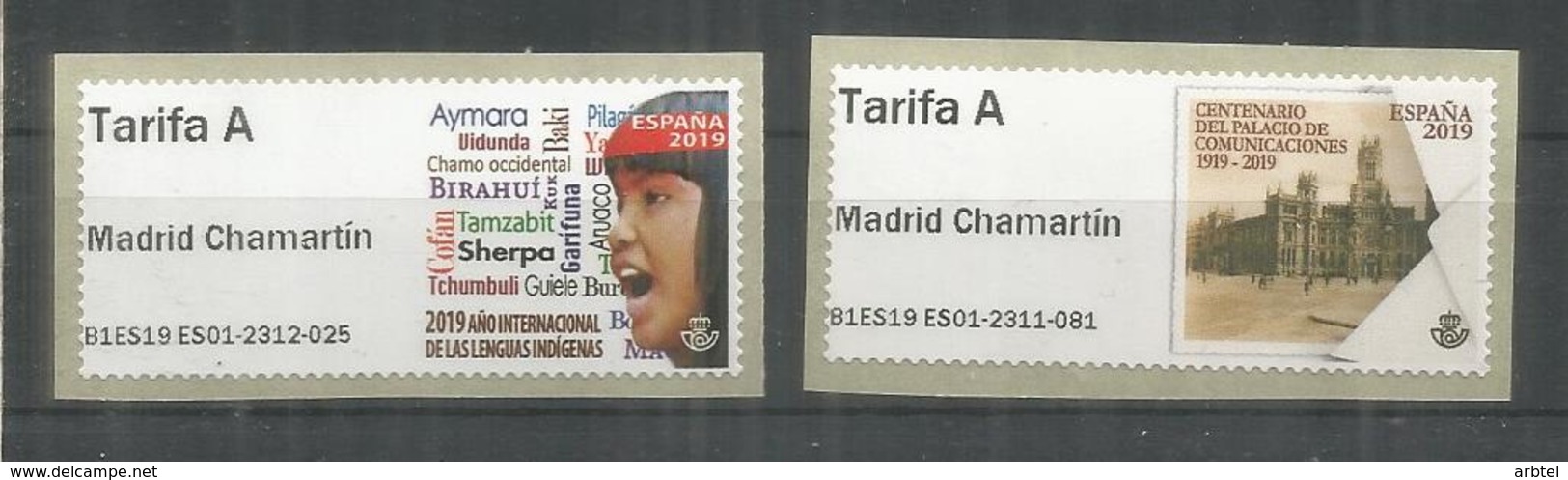 ESPAÑA SPAIN ATM MADRID CHAMARTIN 2019 PALACIO COMUNICACIONES IDIOMAS INDIGENAS TARIFA A - Nuevos