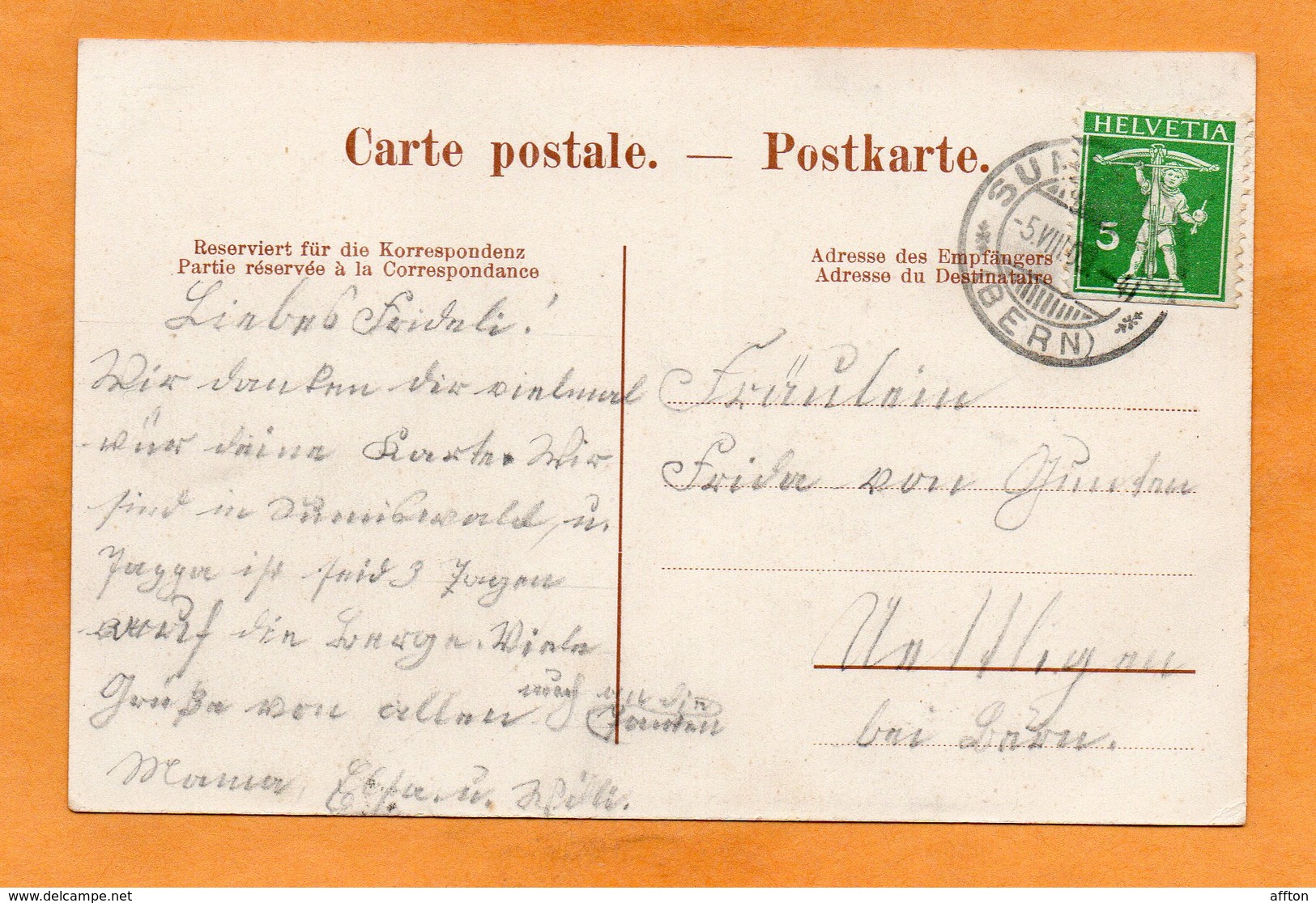 Sumiswald Switzerland 1909 Potcard Mailed - Sumiswald