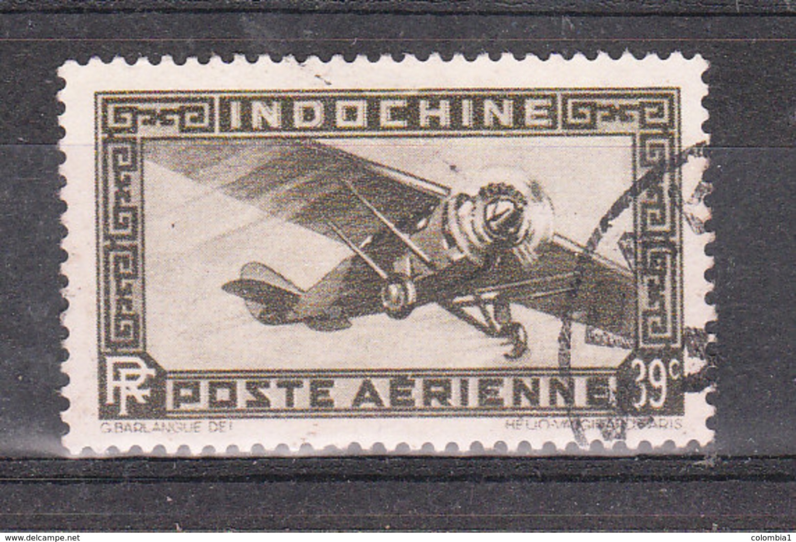 INDOCHINE YT PA 18 Obiltéré - Poste Aérienne