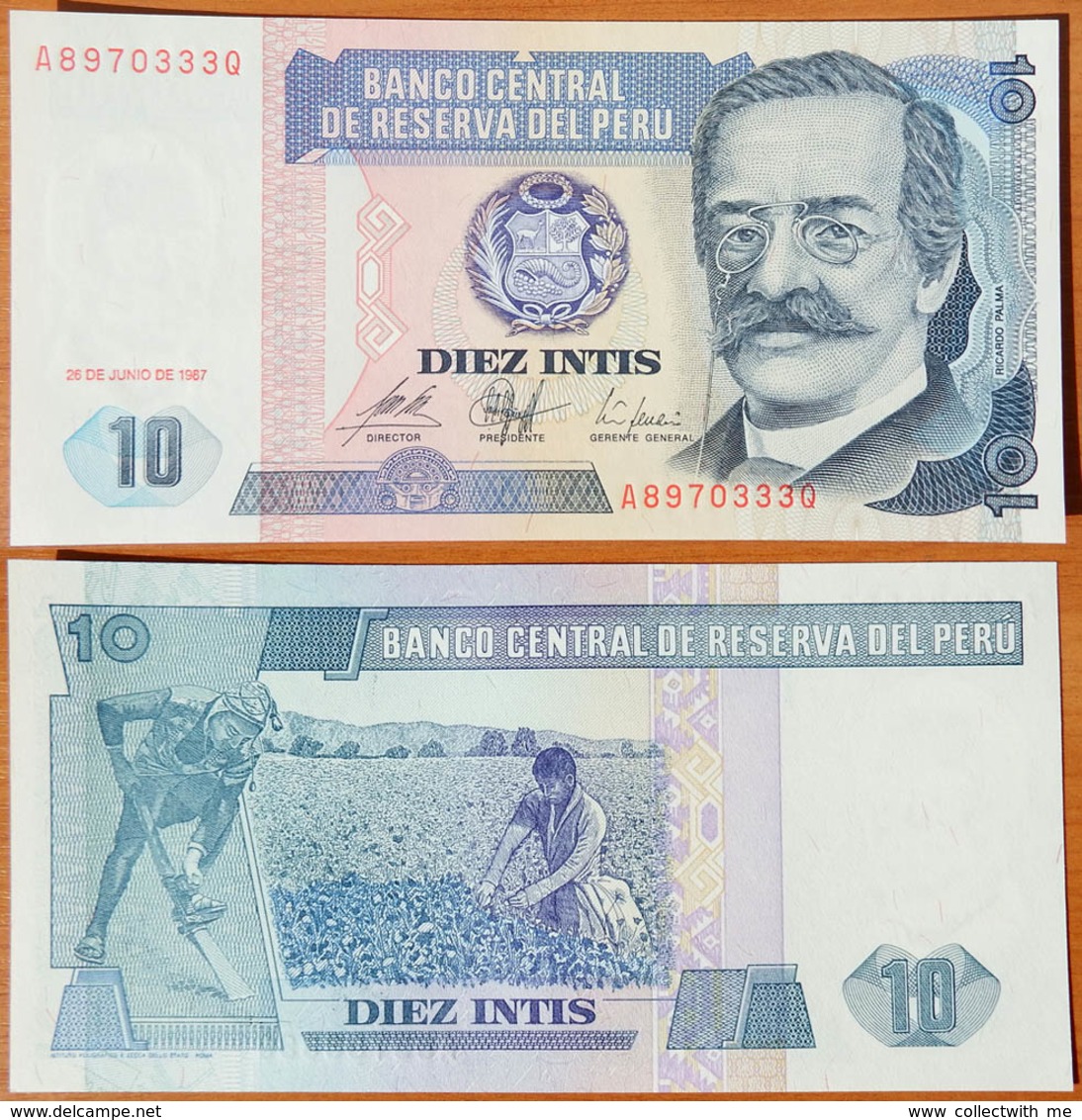 Peru 10 Intis 1987 UNC - Pérou