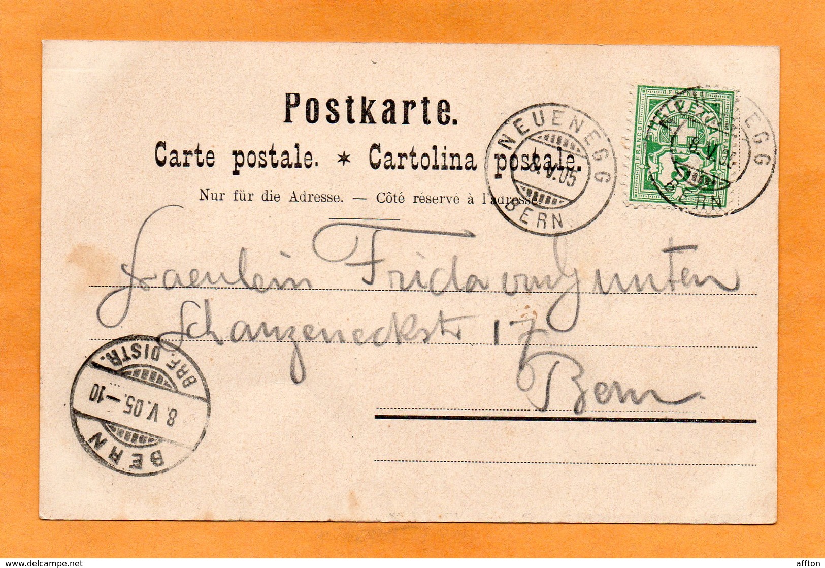 Gruss Aus Neuenegg Switzerland 1905 Potcard Mailed - Neuenegg