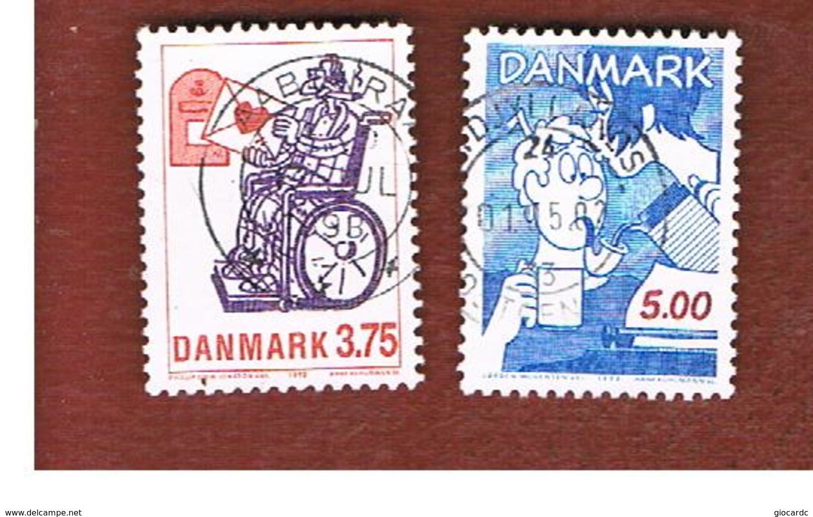 DANIMARCA (DENMARK)  -   SG 987.989  -  1992  DANISH CARTOONS  - USED ° - Usati