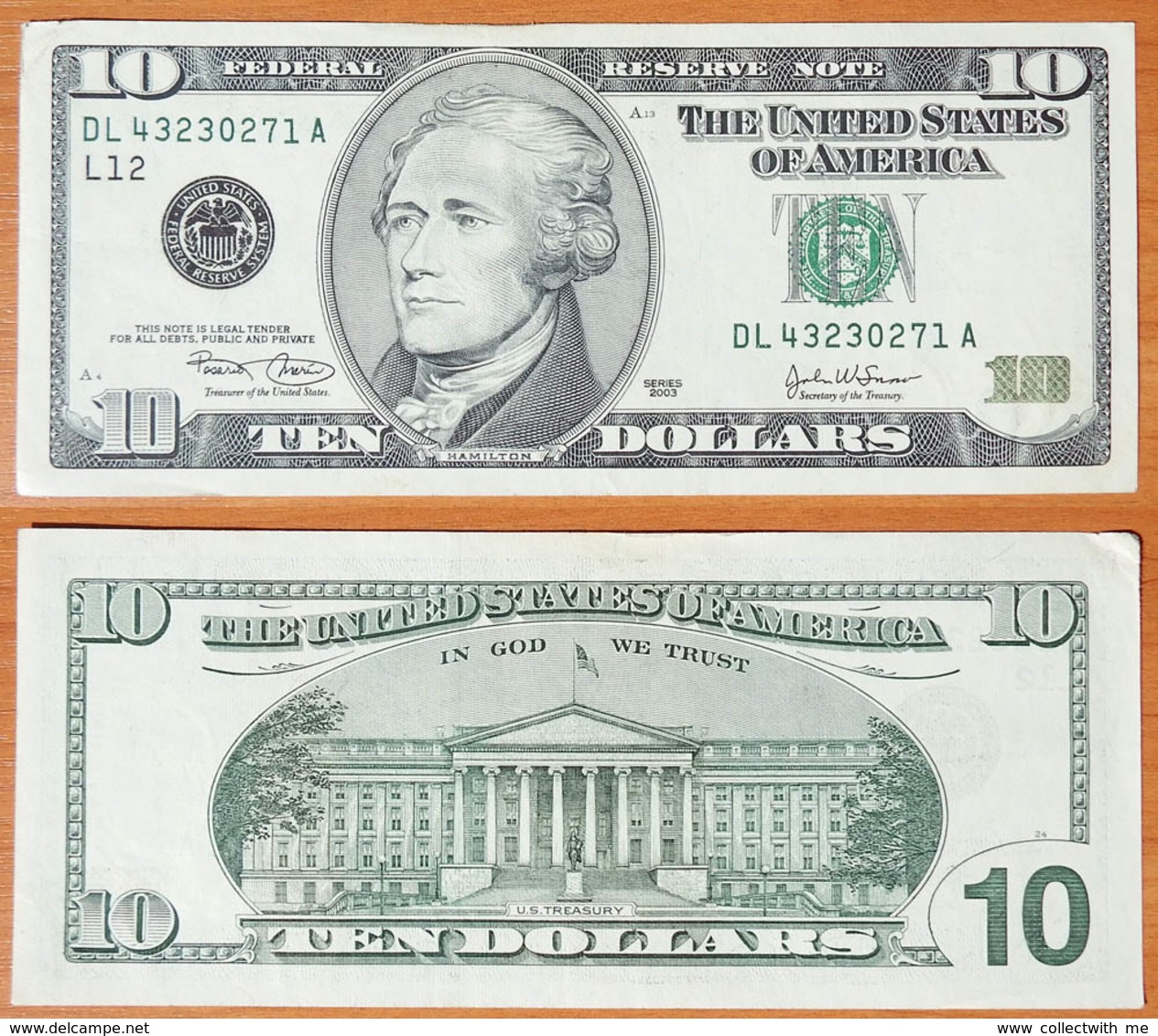 USA 10 Dollars 2003 L12 - Billets De La Federal Reserve (1928-...)