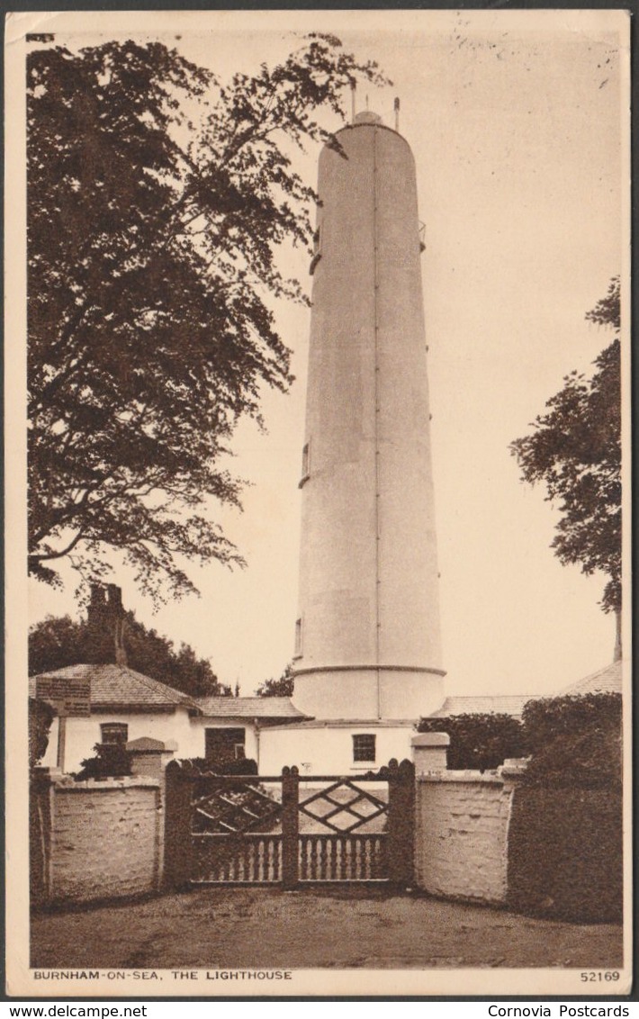 The Lighthouse, Burnham-on-Sea, Somerset, 1943 - Photochrom Postcard - Other & Unclassified