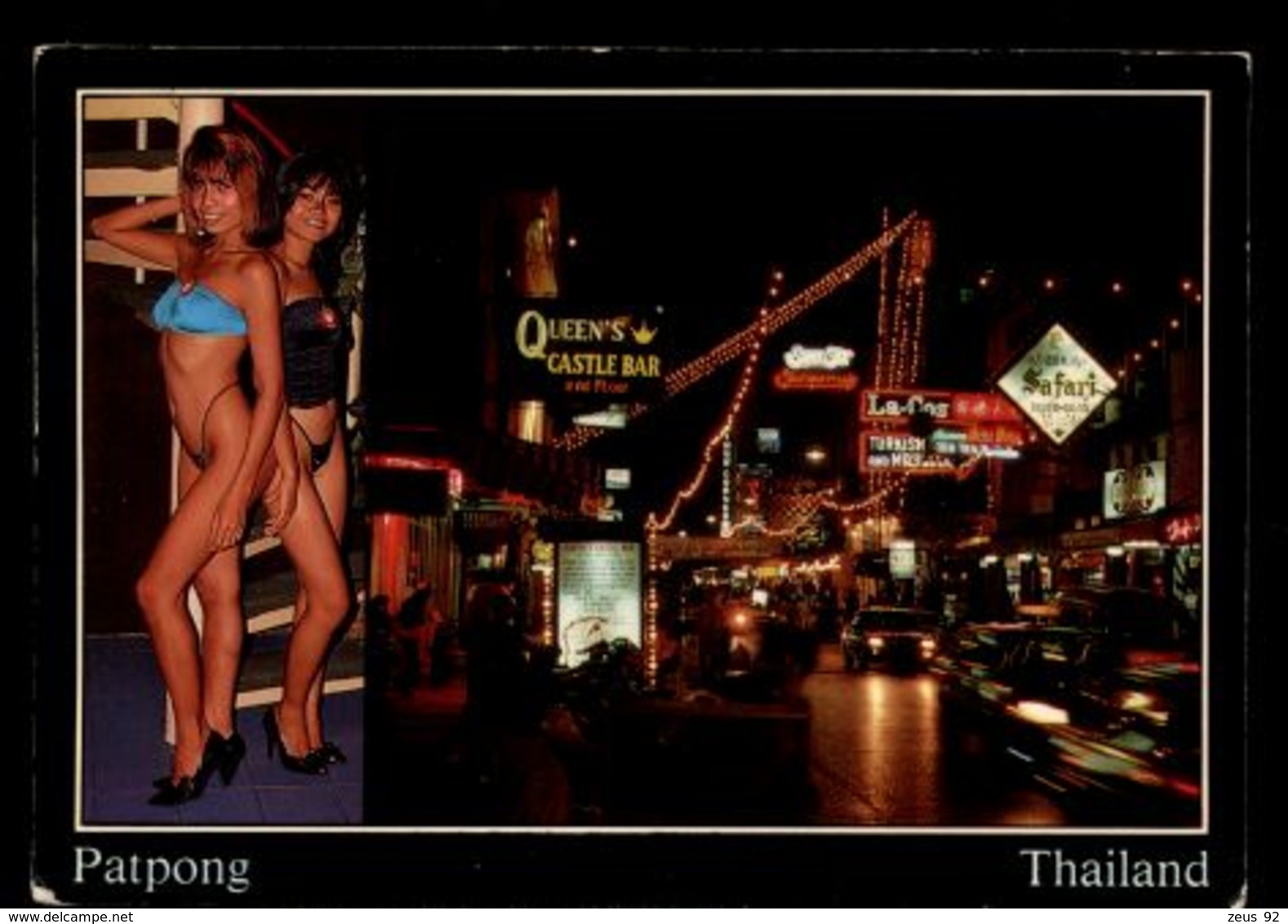 C362 THAILAND - BANGKOK - PATPONG BY NIGHT WITH QUEEN'S CASTLE BAR NIGHTLIFE PIN UP SEXY NUDE FEMME WOMAN - Tailandia