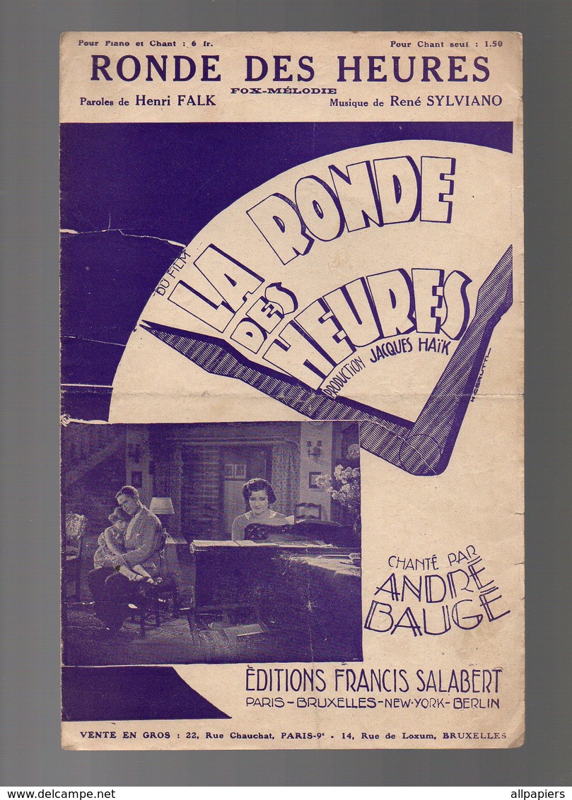 Partition La Ronde Des Heures Chanté Par André Baugé - Fox-mélodie De 1903 - Operaboeken