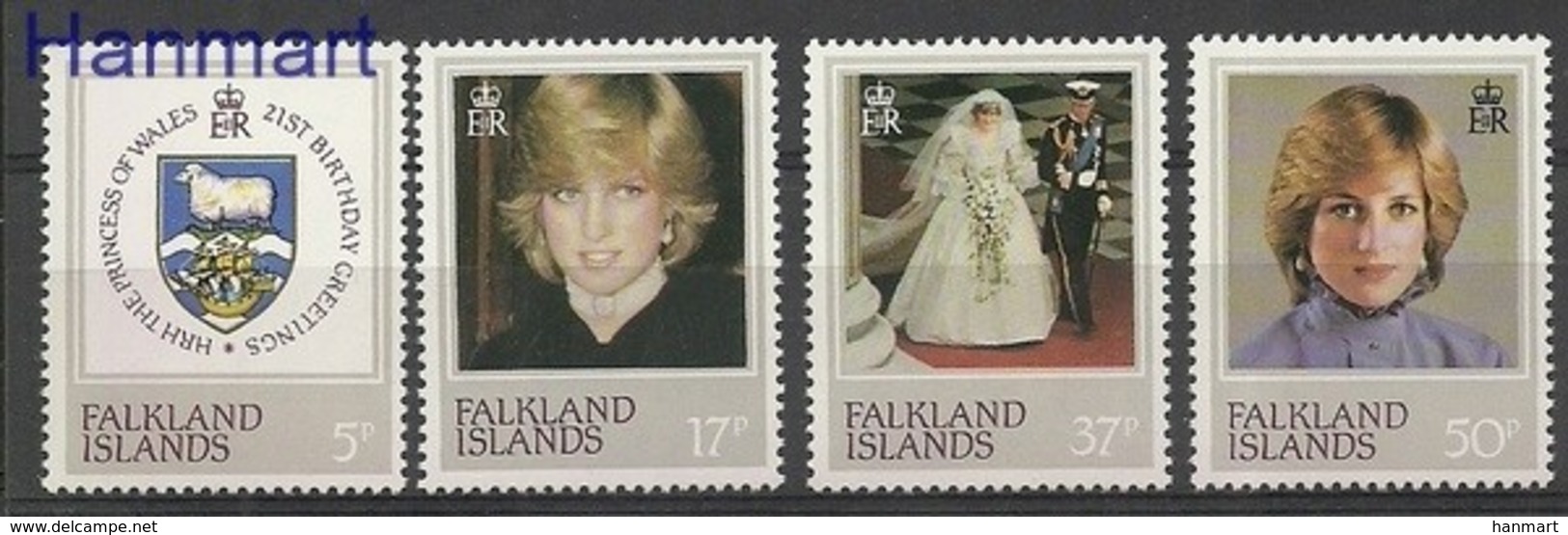 Falkland Islands 1982 Mi 346-349 MNH ( ZS7 FLK346-349 ) - Koniklijke Families