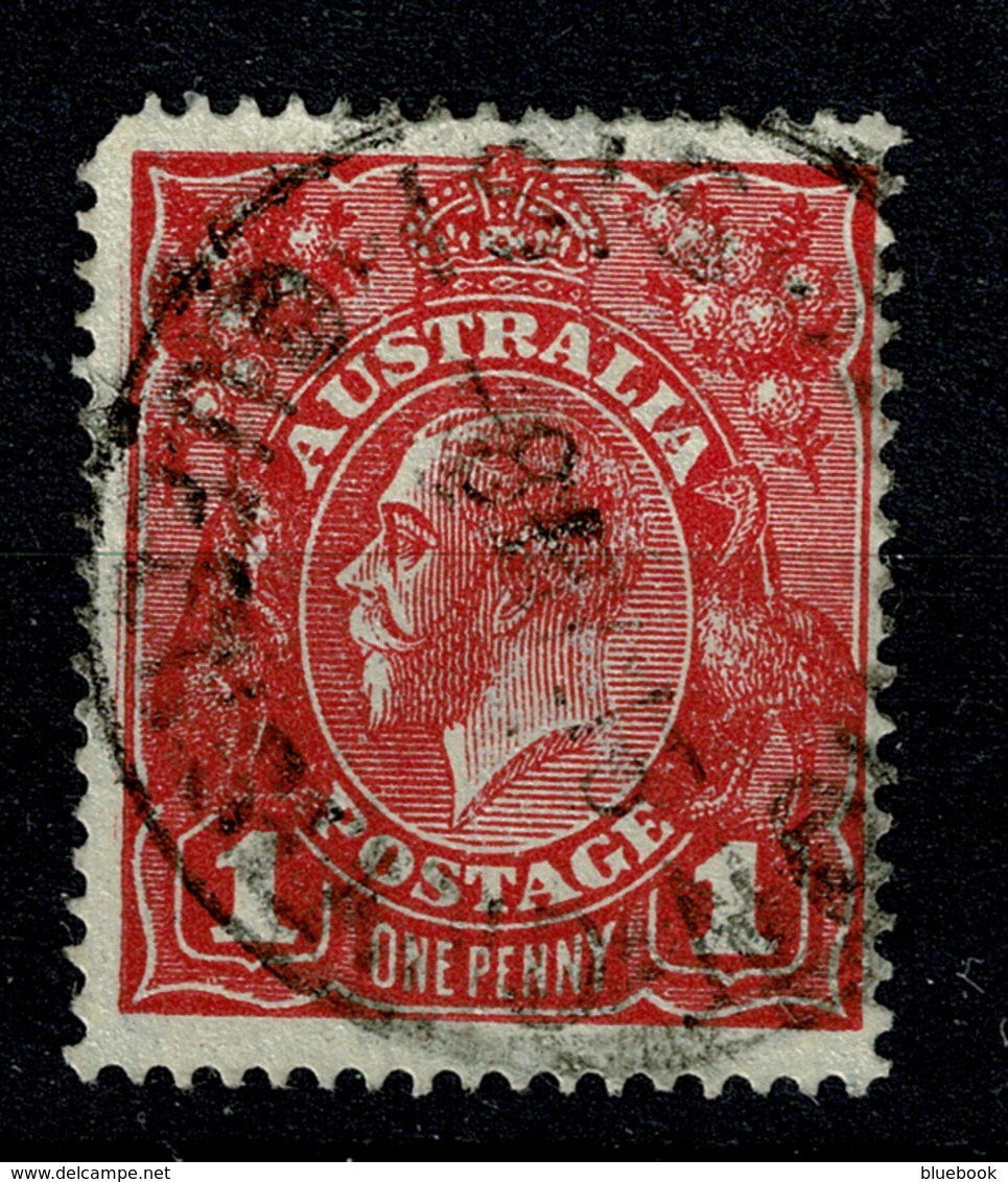 Ref 1258 - 1915 Australia KGV 1d Head Used Stamp - Scarce Isis Junction Queensland Postmark - Usados